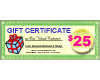 Gift Certificate $ 25.00 (image for) Gift Certificate $ 25.00
